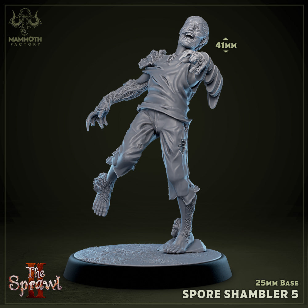 Image shows a 3D render of a fungus zombie gaming miniature