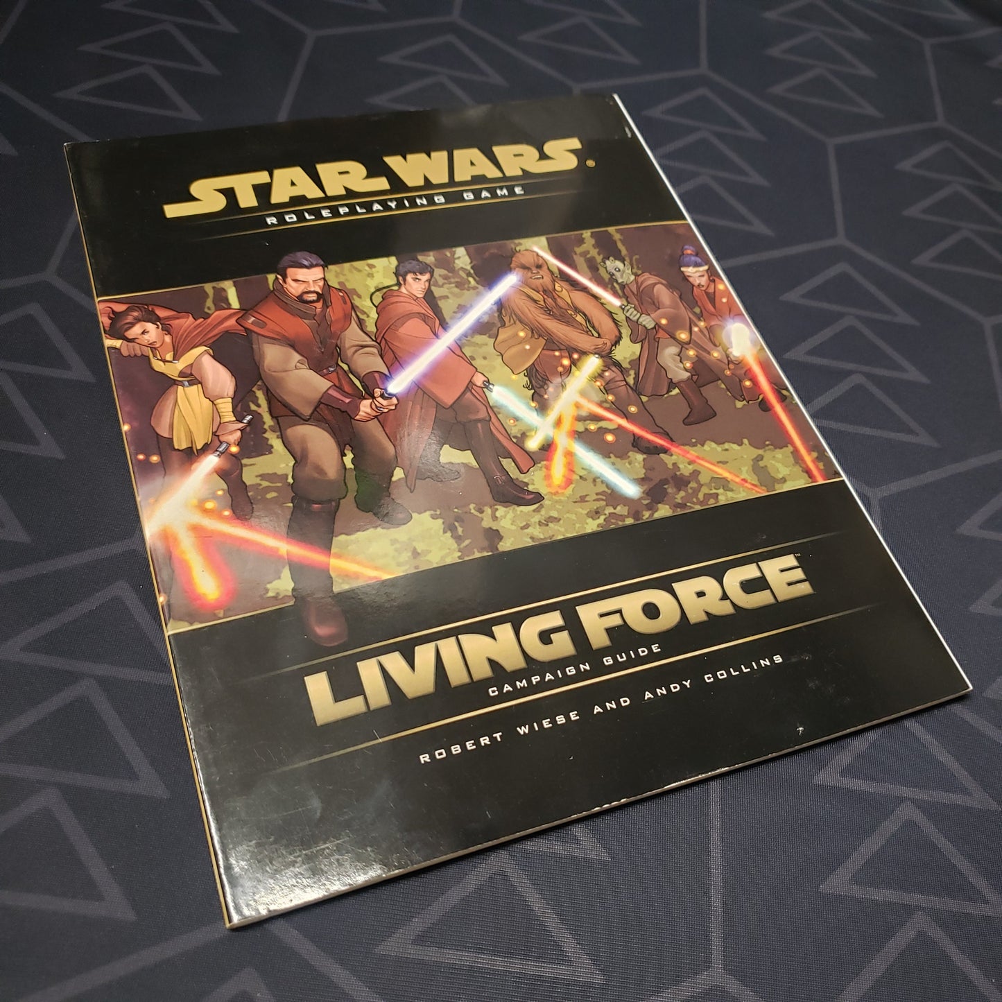 Image shows the front cover of the Living Force Campaign Guide book for the Star Wars Roleplaying Game