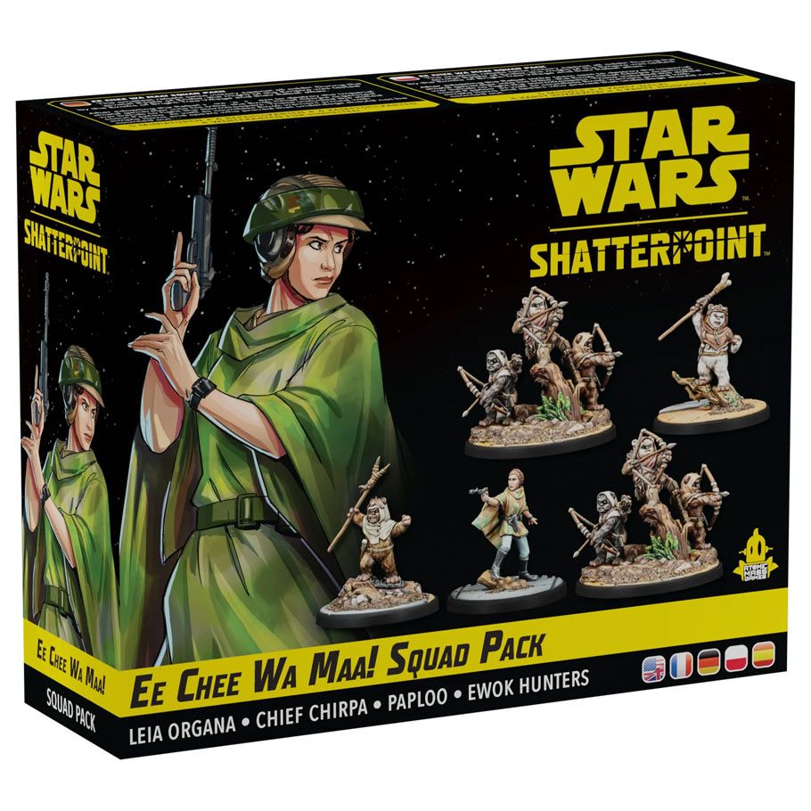 Image shows the front cover of the box of the Ee Chee Wa Maa! Squad Pack for the miniatures game Star Wars: Shatterpoint