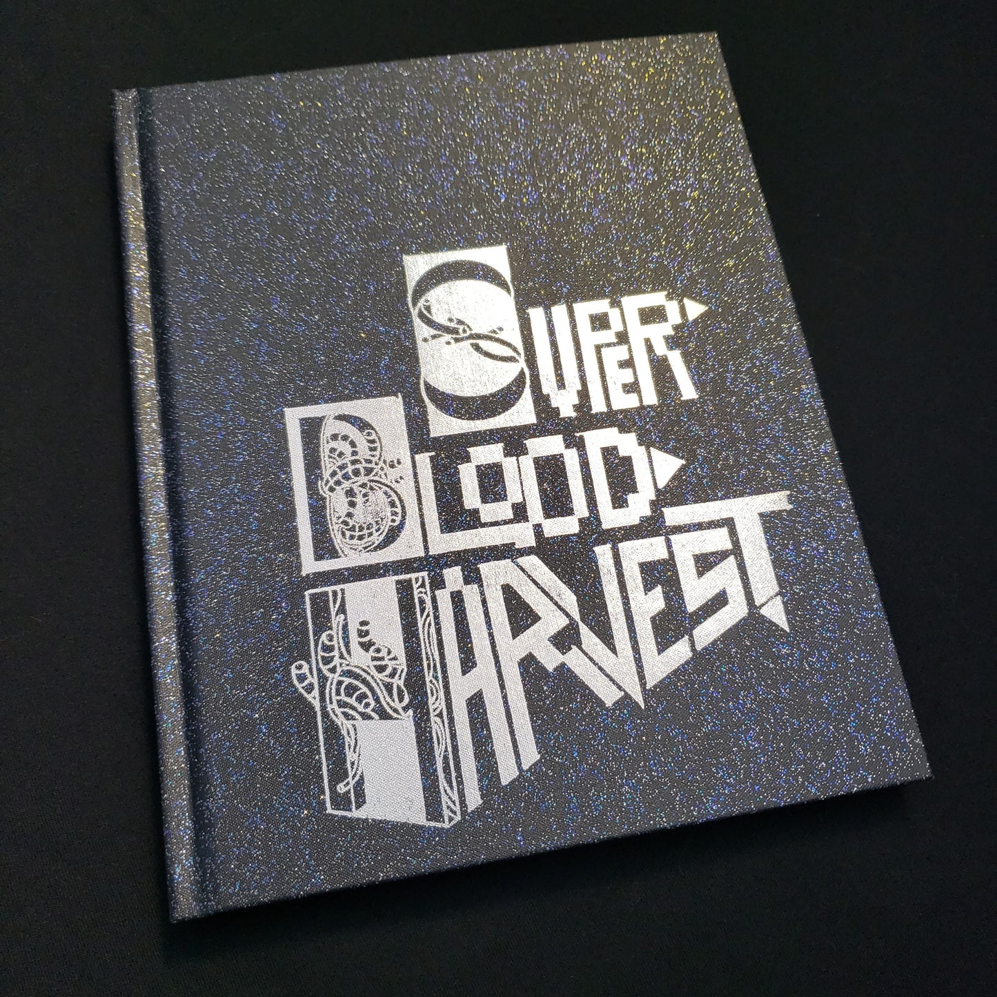 Image shows the front cover of the Super Blood Harvest: Omnibus Edition roleplaying game book