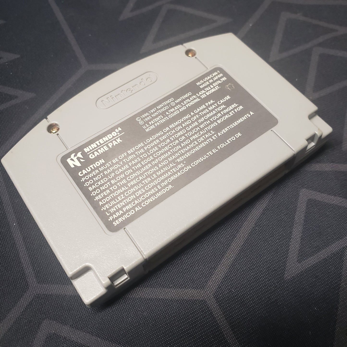 Image shows the back of the cartridge for the video game Supercross 2000 for the Nintendo 64