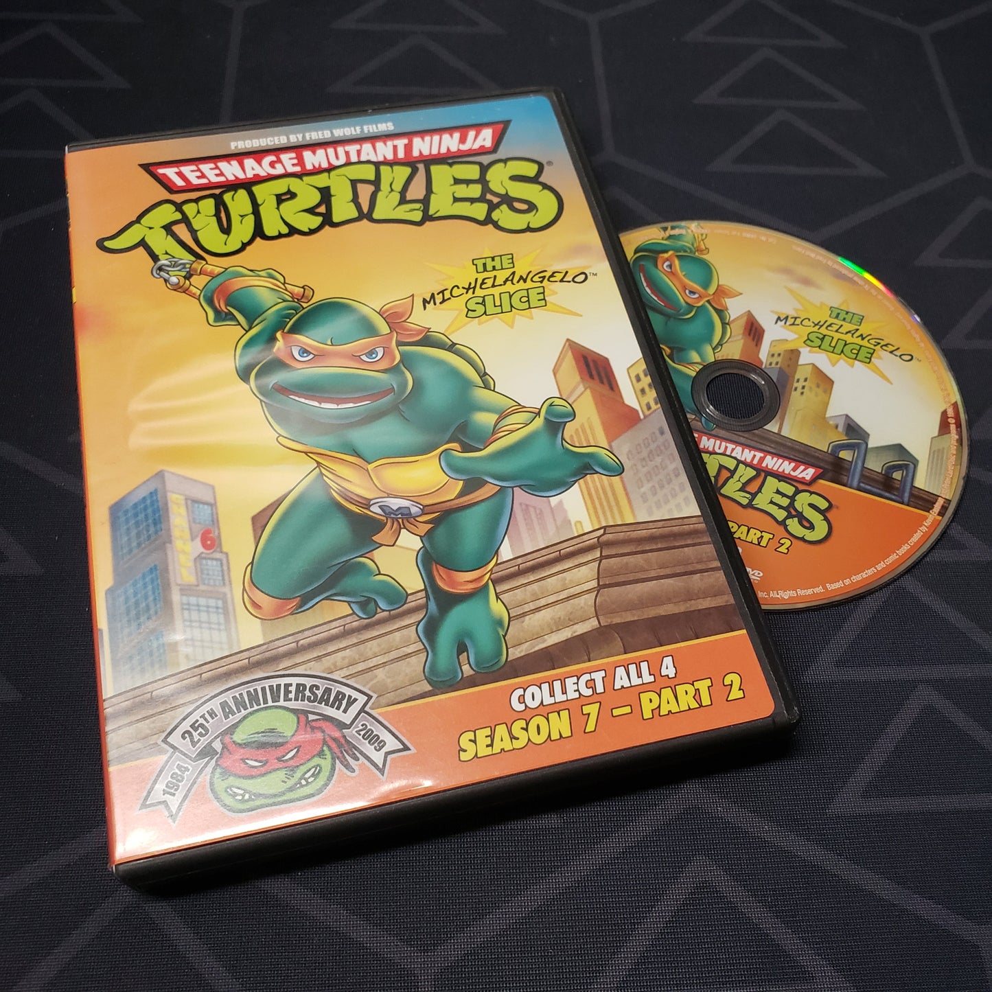 Image shows the case & disc for the Season 7, Part 2 episode disc of the animated TV series Teenage Mutant Ninja Turtles on DVD