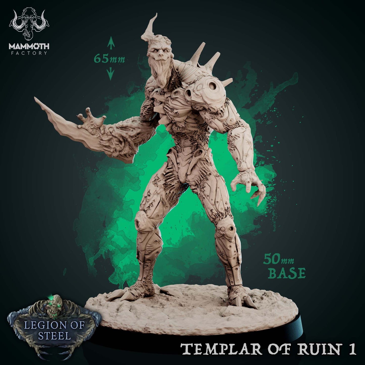 Image shows a 3D render of a eldritch abomination gaming miniature.