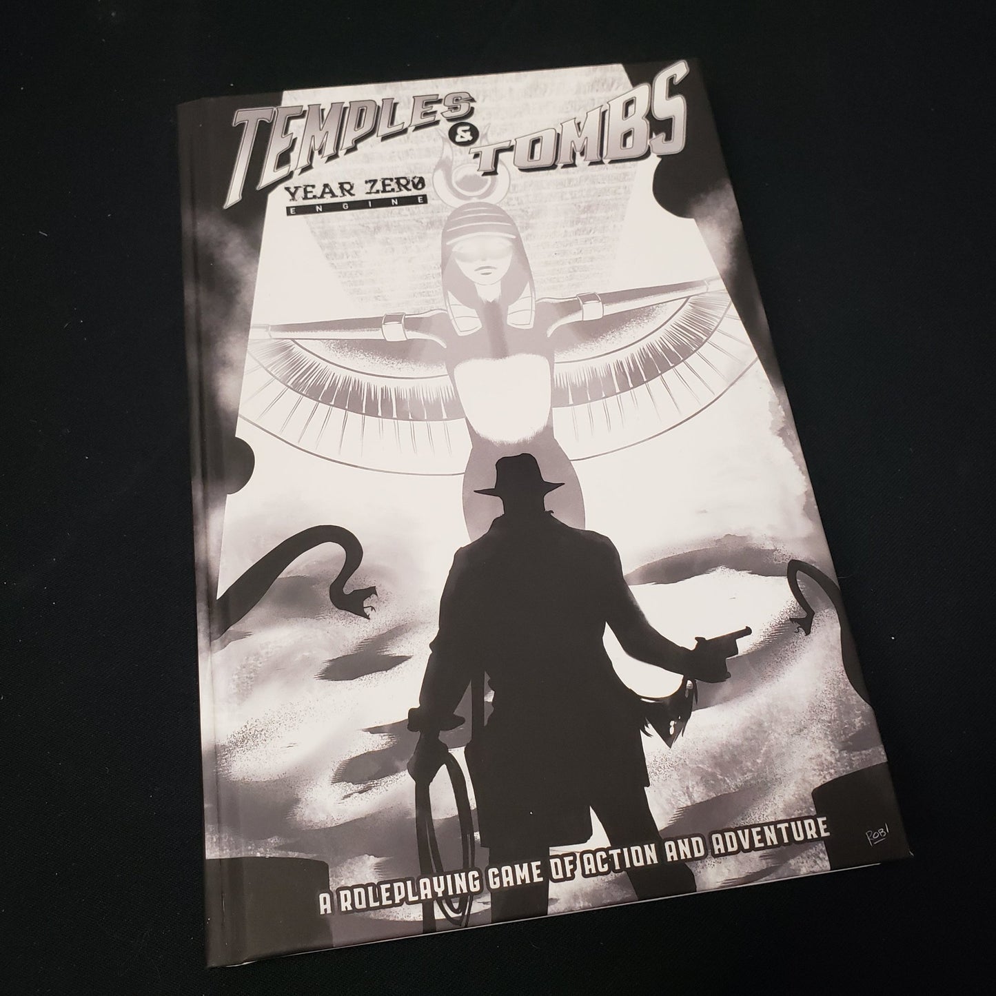 Image shows the front cover of the Temples & Tombs roleplaying game book