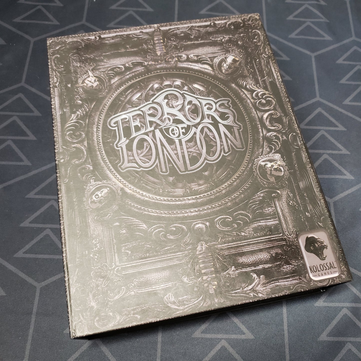 Image shows the front cover of the box for the Terrors of London card game