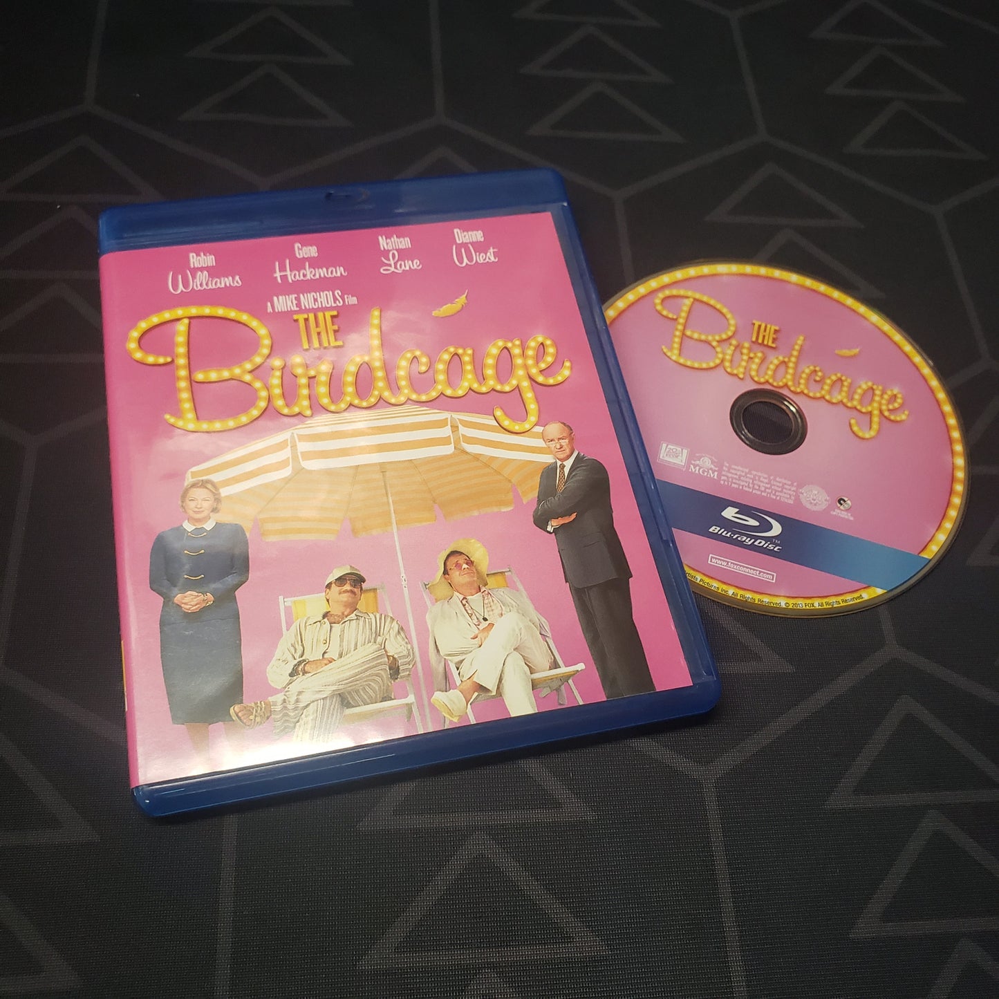 Image shows the case & disc for the movie The Birdcage on Blu-Ray