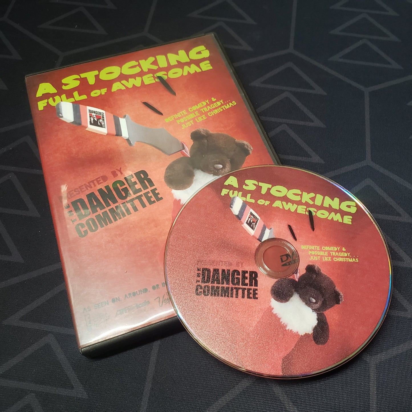 Image shows the case & disc for the movie The Danger Committee: A Stocking Full of Awesome on DVD