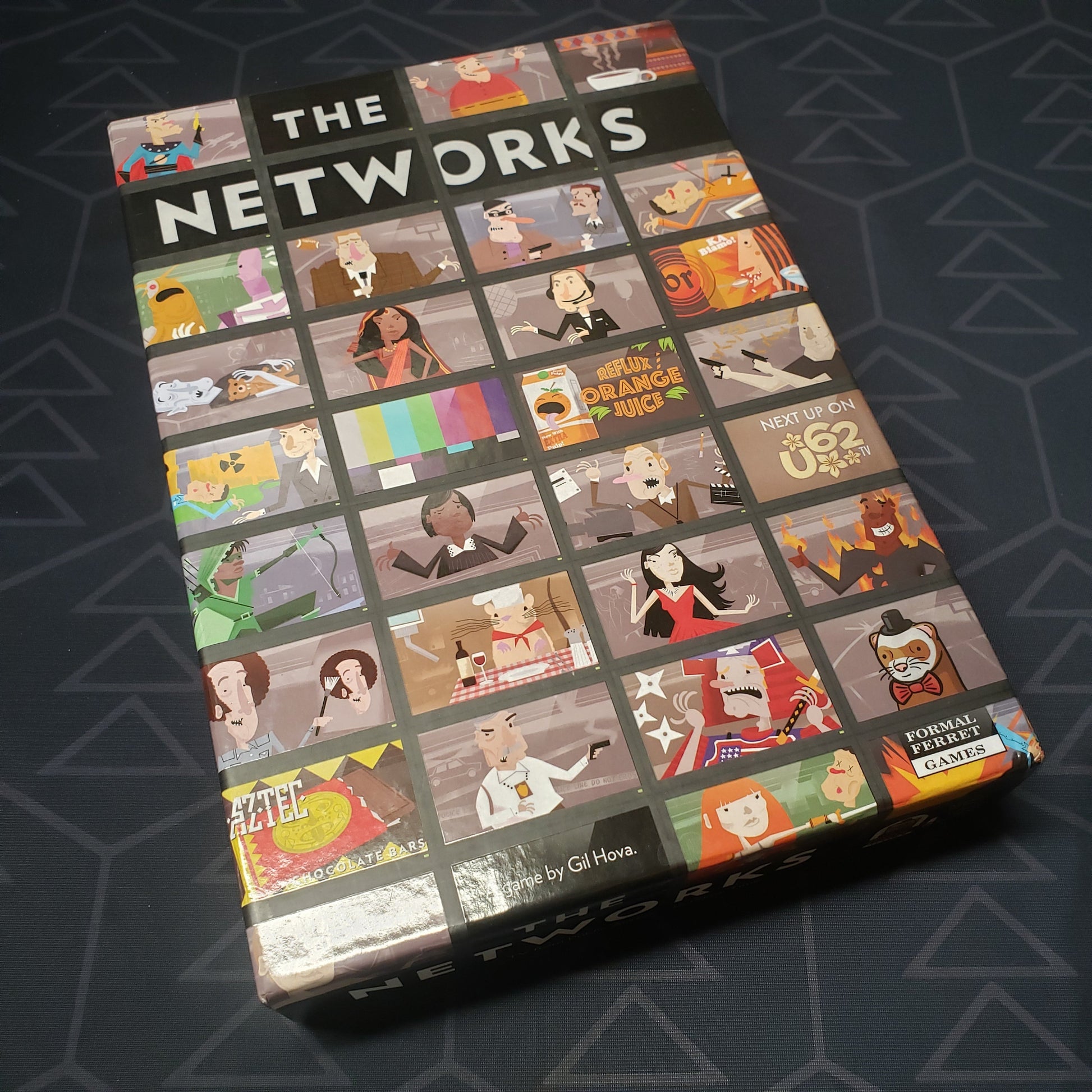 Image shows the front cover of the box for the The Networks board game