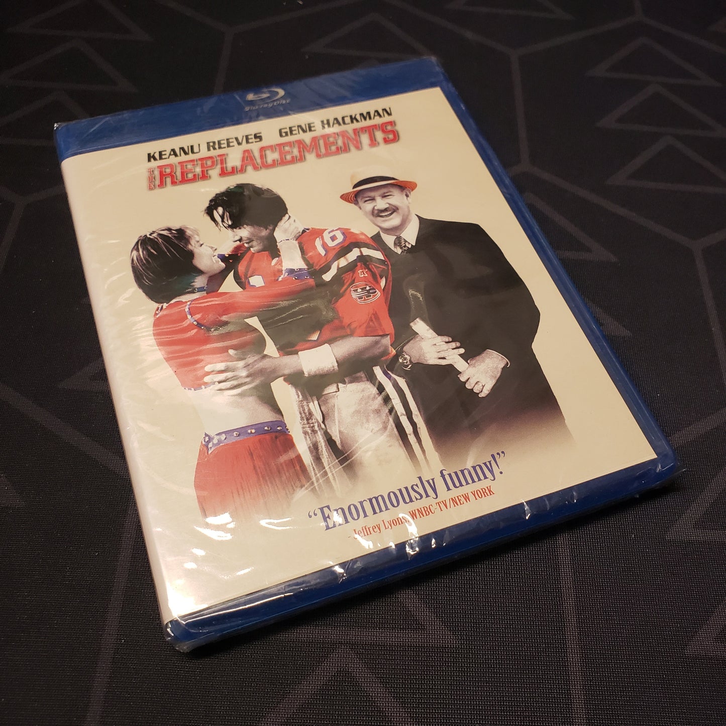 Image shows the front of the case for the movie The Replacements on Blu-Ray