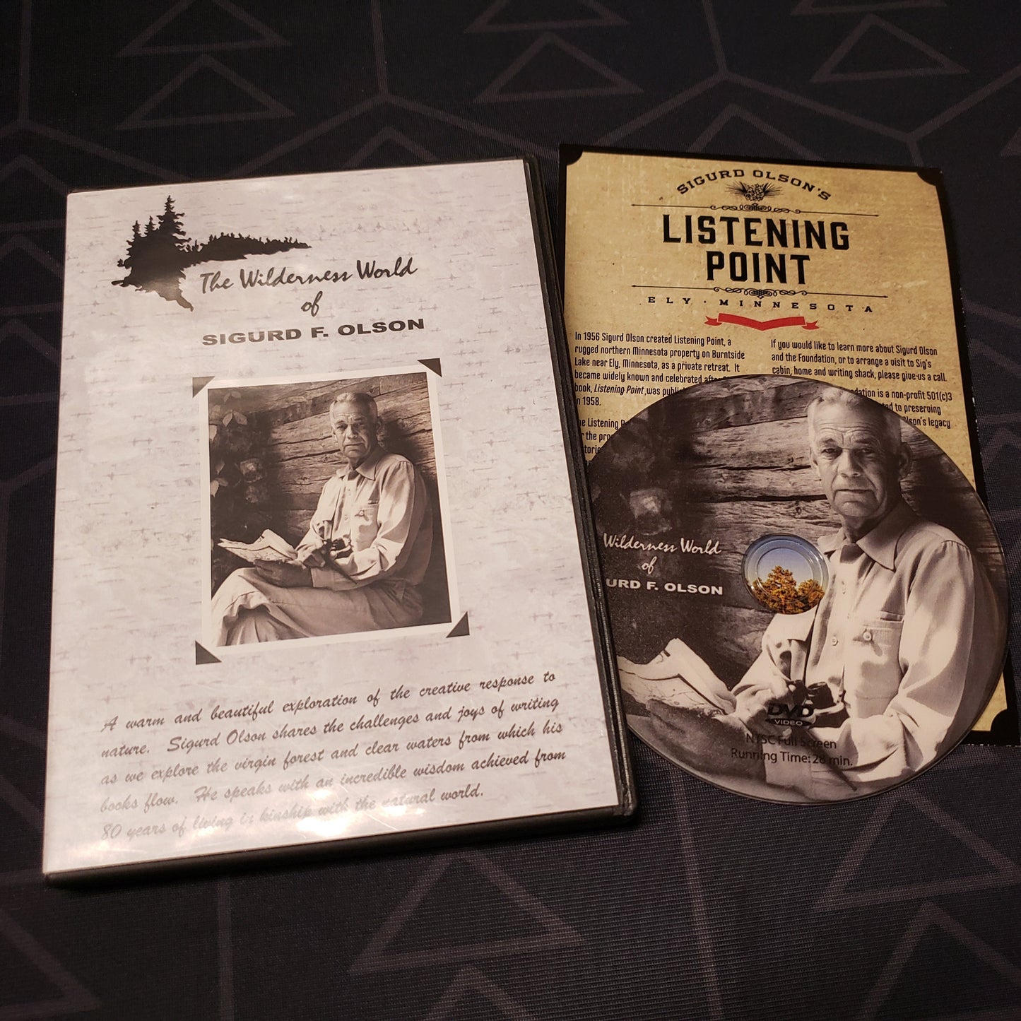 Image shows the case, insert & disc for the movie The Wilderness World of Sigurd F. Olson on DVD