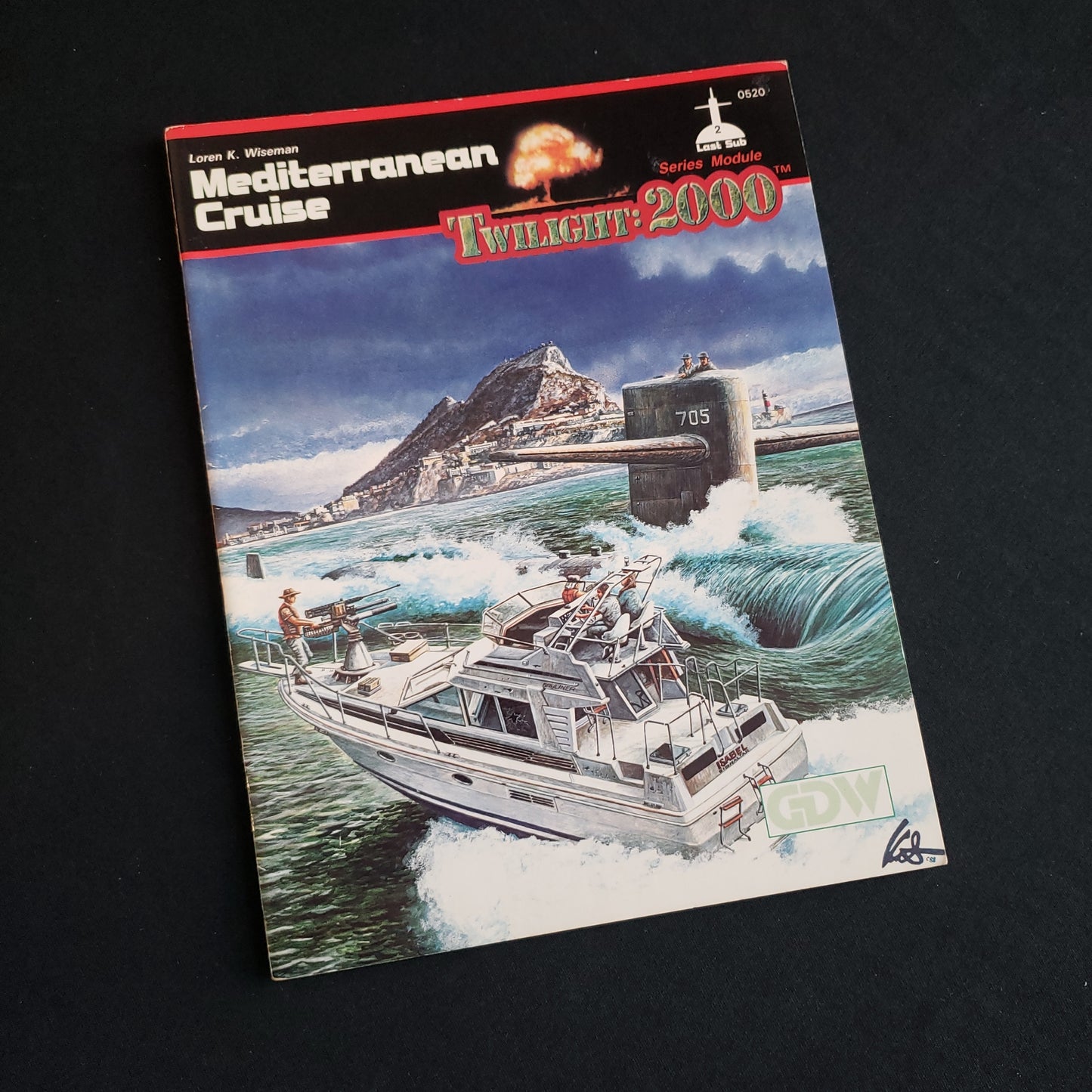 Image shows the front cover of the Mediterranean Cruise book for the Twilight: 2000 roleplaying game