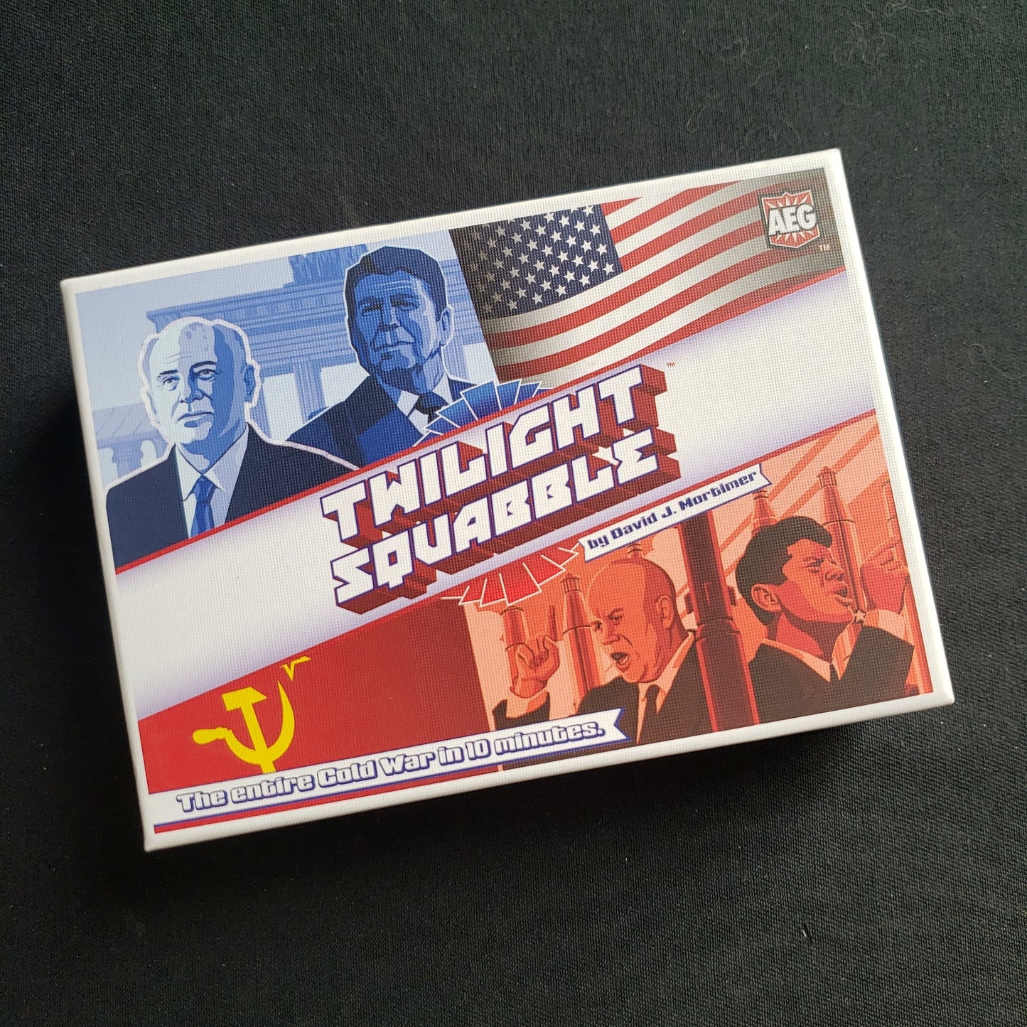 Image shows the front cover of the box of the Twilight Squabble card game