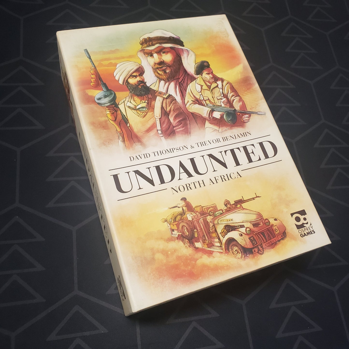 Image shows the front cover of the box of the Undaunted: North Africa board game
