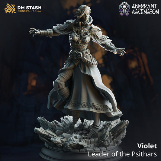 Image shows a 3D render of a human sorcerer gaming miniature