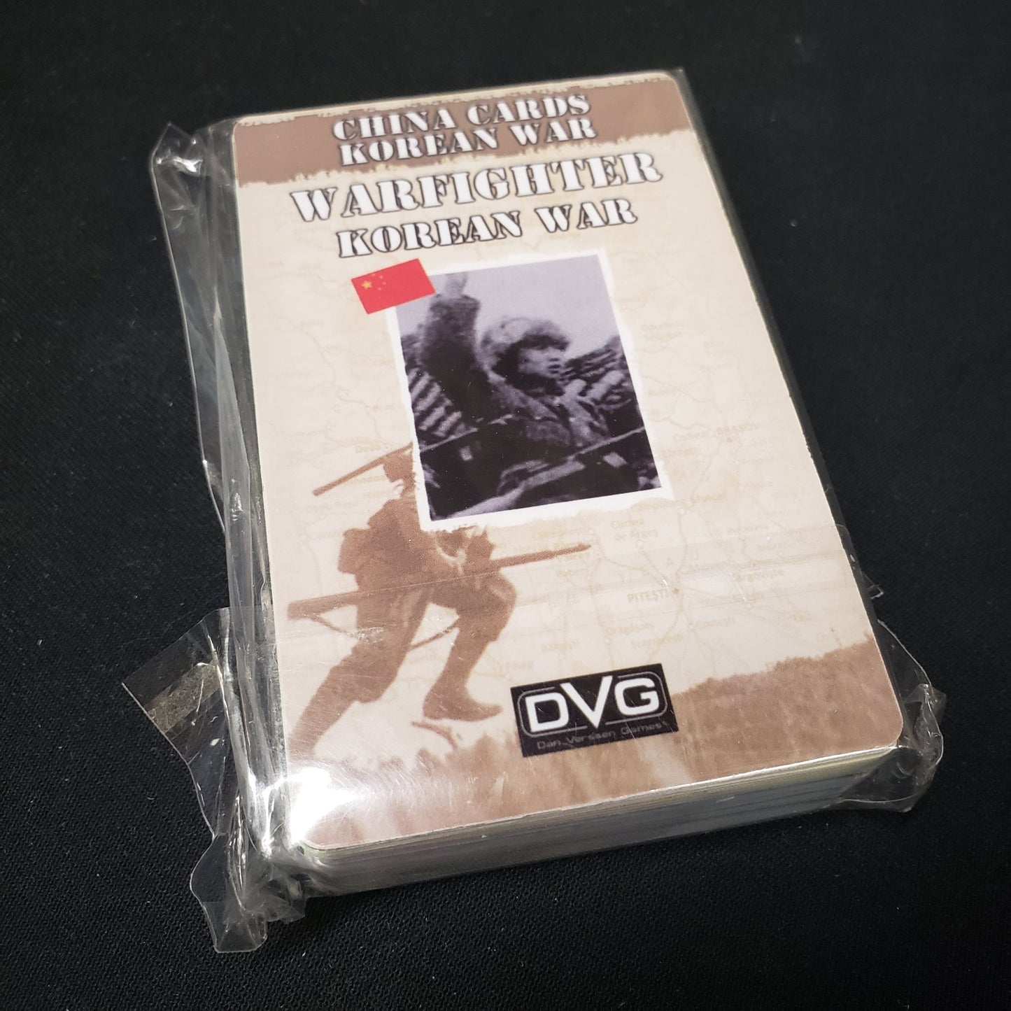 Image shows the front of the package for the card divider add-on pack for the Warfighter: WWII card game
