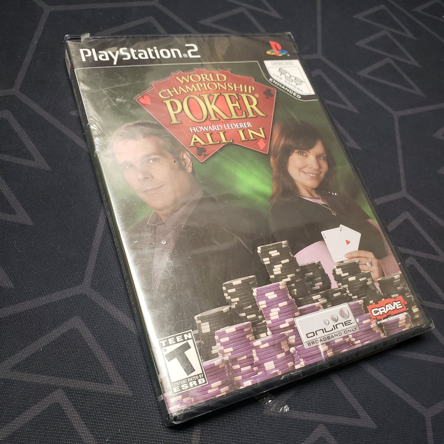 Image shows the front of the case for the video game World Championship Poker: All In for Playstation 2