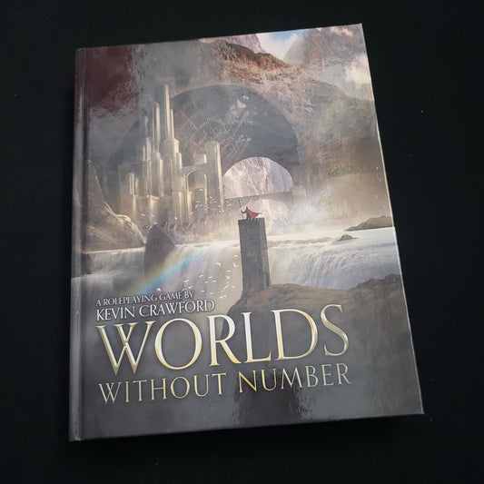 Image shows the front cover of the Worlds Without Number roleplaying game book