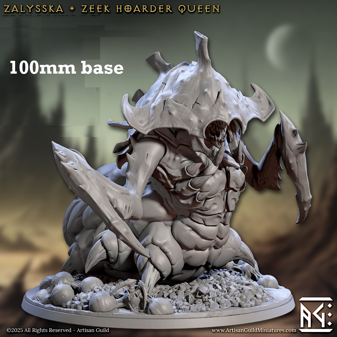Image shows a 3D render of a huge trilobite beast gaming miniature.