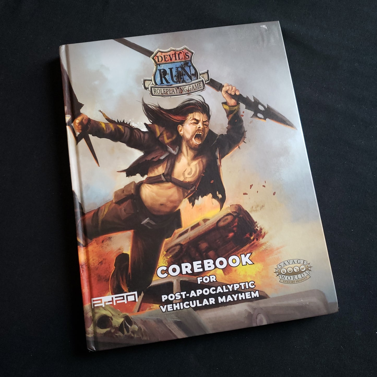 Image shows the front cover of the Devil's Run roleplaying game book