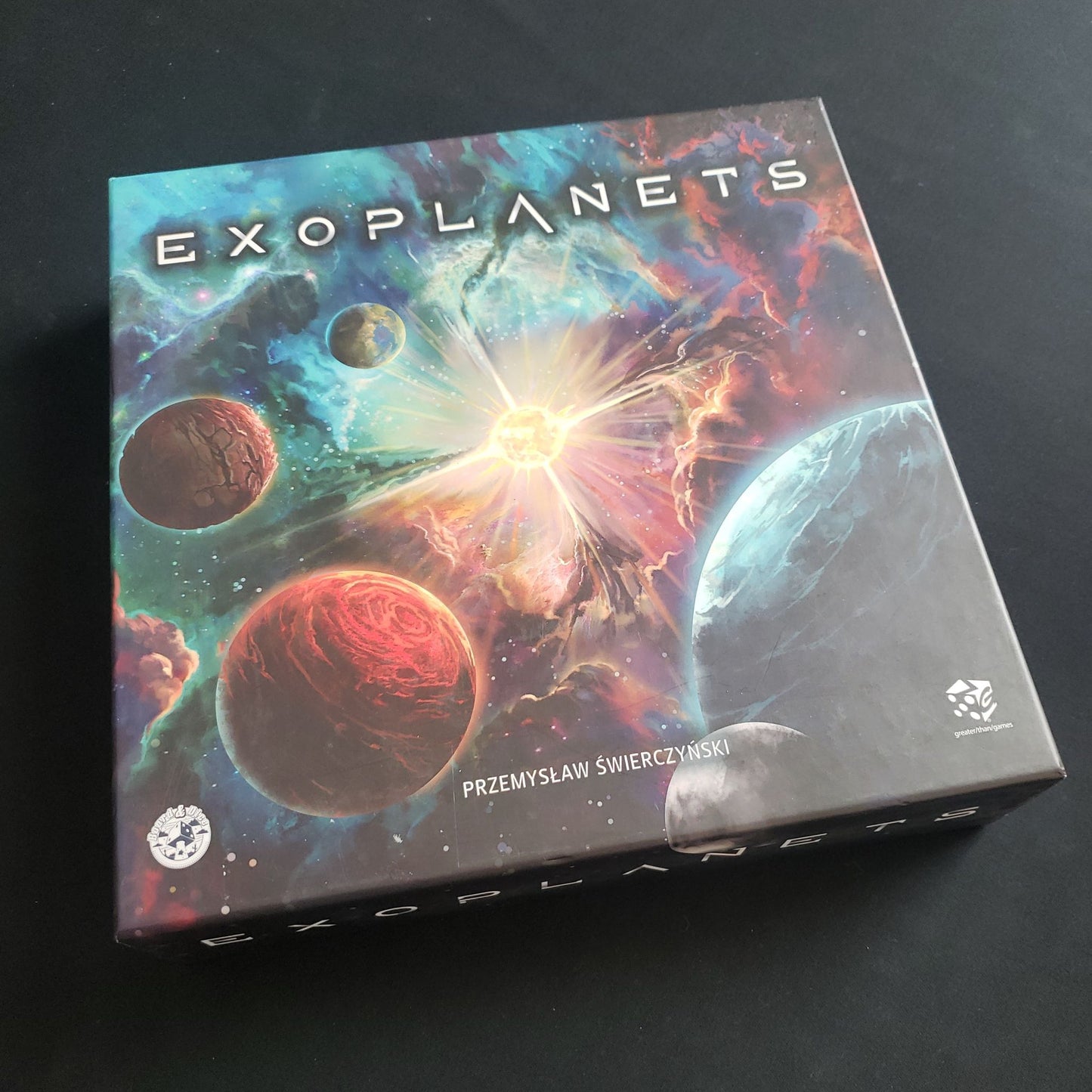 Exoplanets board game - front cover of box