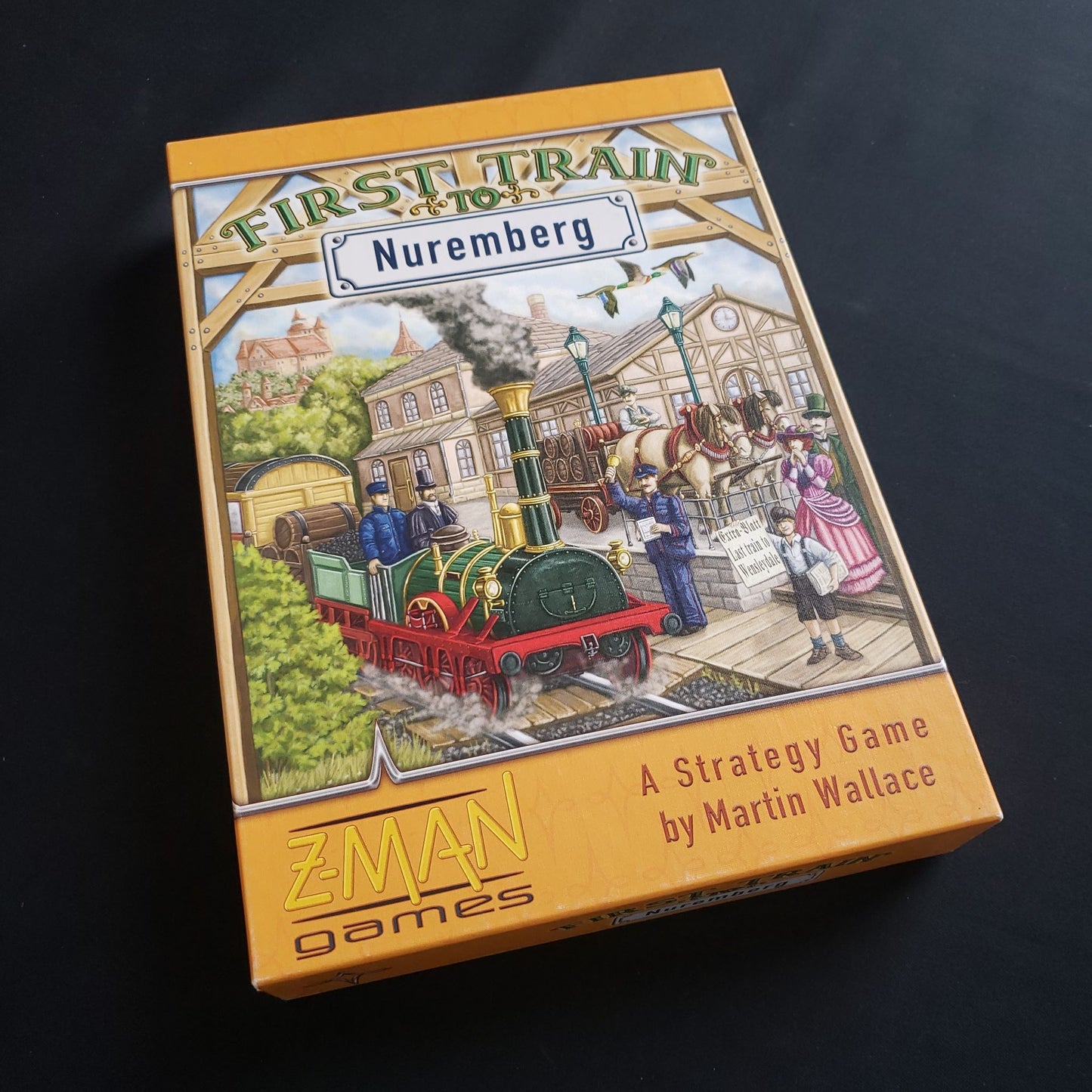 First Train to Nuremberg board game - front cover of box