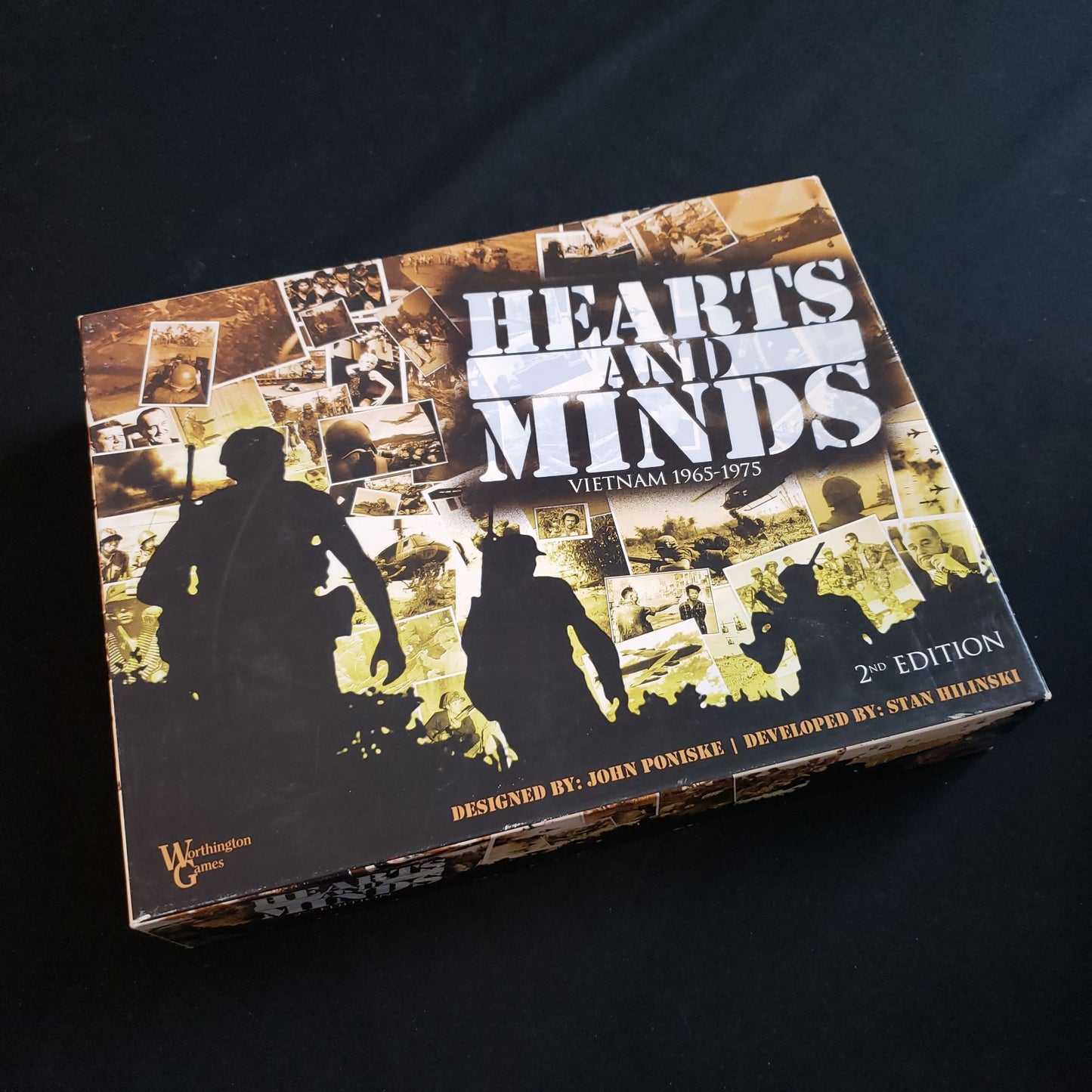 Hearts and Minds: Vietnam 1965-1975 board game - front cover of second edition box