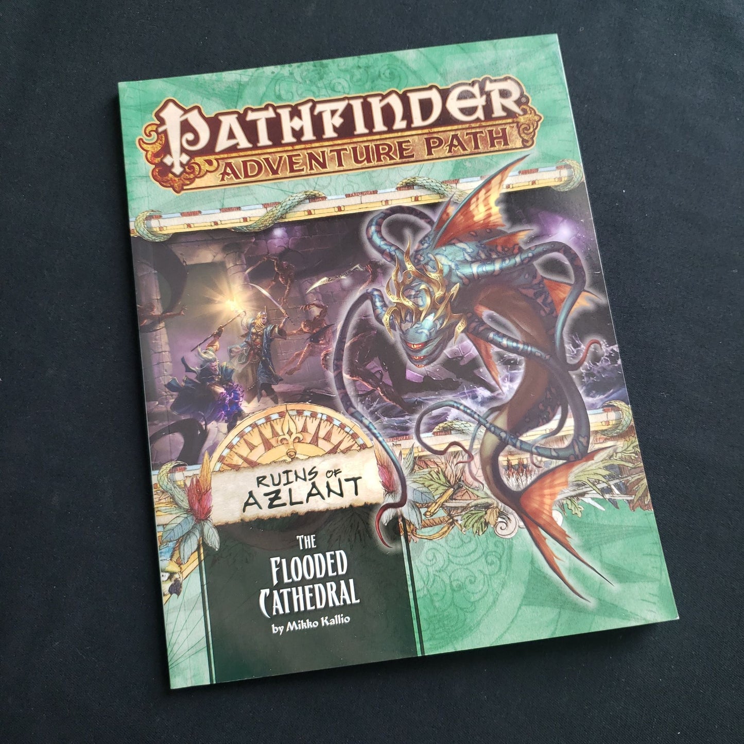 Pathfinder First Edition: Ruins of Azlant #3 - The Flooded Cathedral roleplaying game - front cover of book