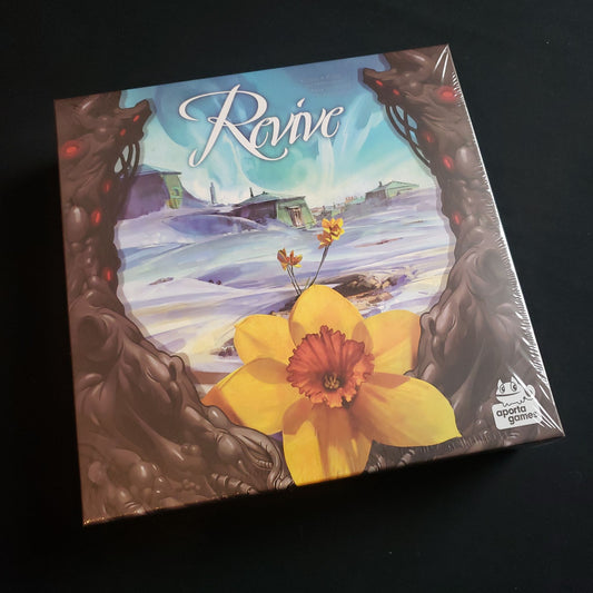 Image shows the front cover of the box of the Revive board game