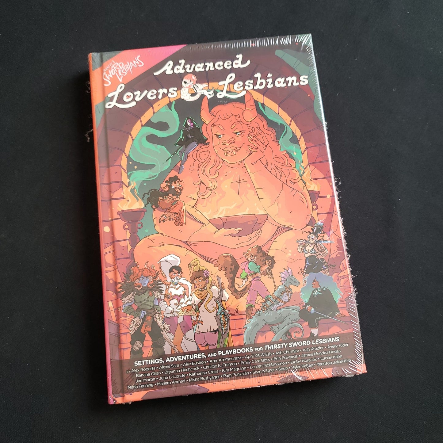 Thirsty Sword Lesbians roleplaying game - front cover of Advanced Lovers and Lesbians book