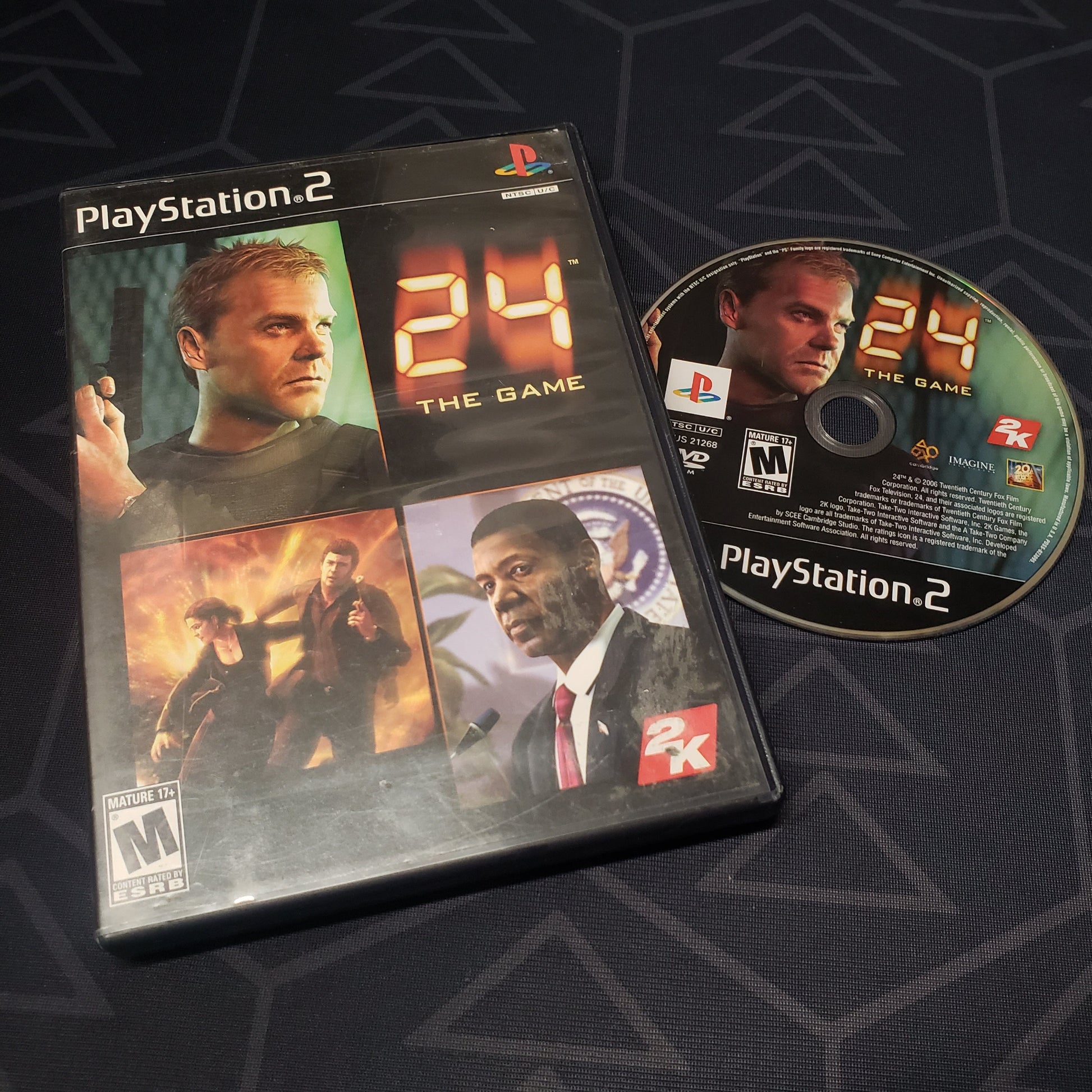 Image shows the case & disc for the video game 24: The Game for Playstation 2