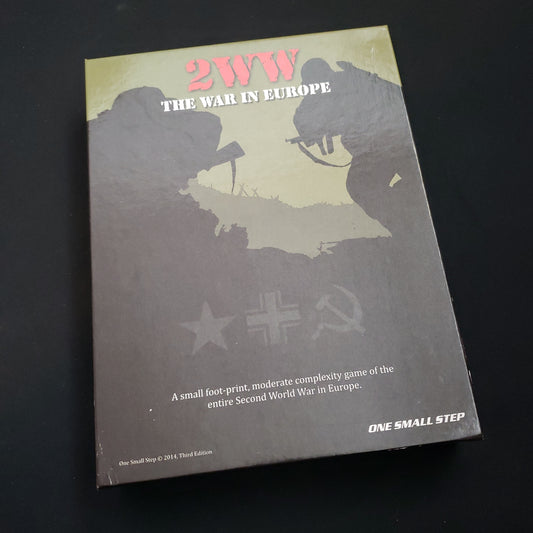 Image shows the front cover of the box of the 2WW: The War in Europe board game