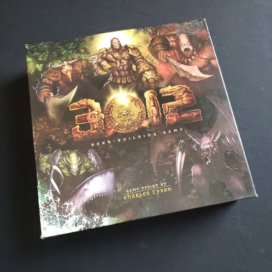 Image shows the front cover of the box of the 3012 card game