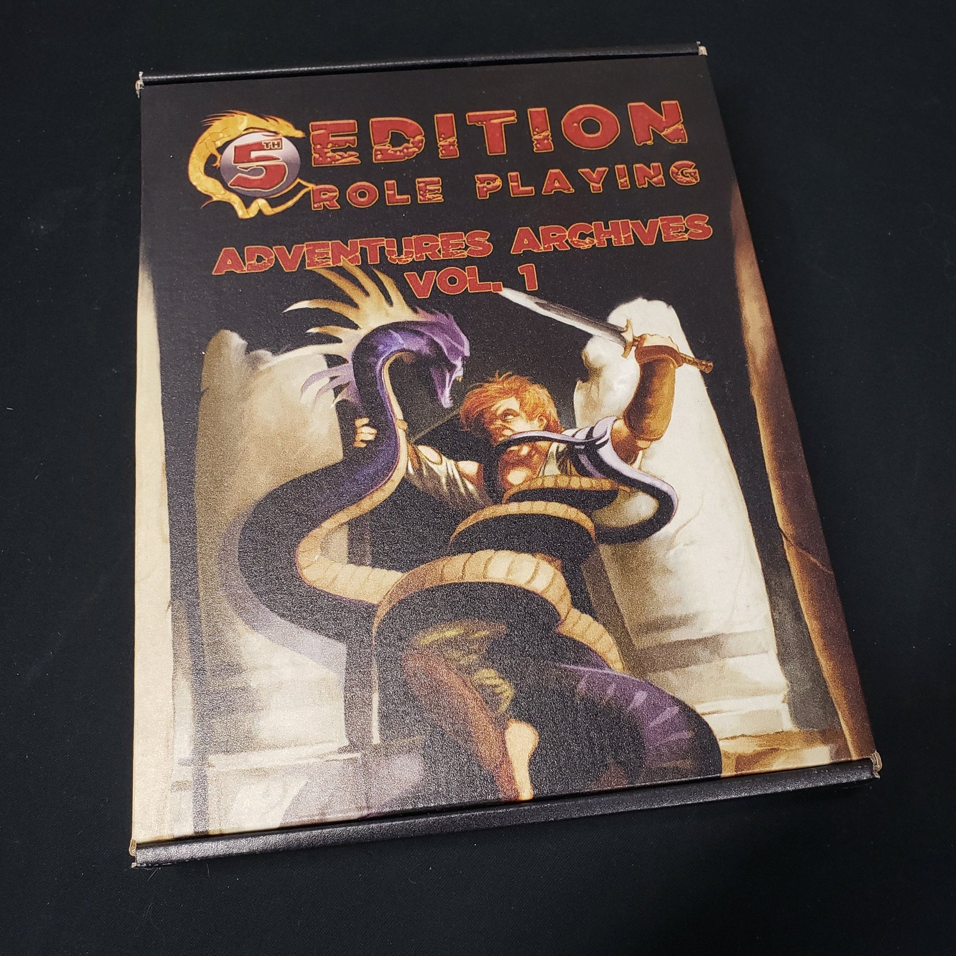 Image shows the front cover of the 5th Edition Roleplaying: Aventures Archive Volume 1 game box set