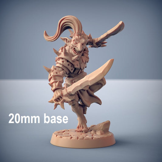 Image shows an 3D render of a hobgoblin warrior gaming miniature