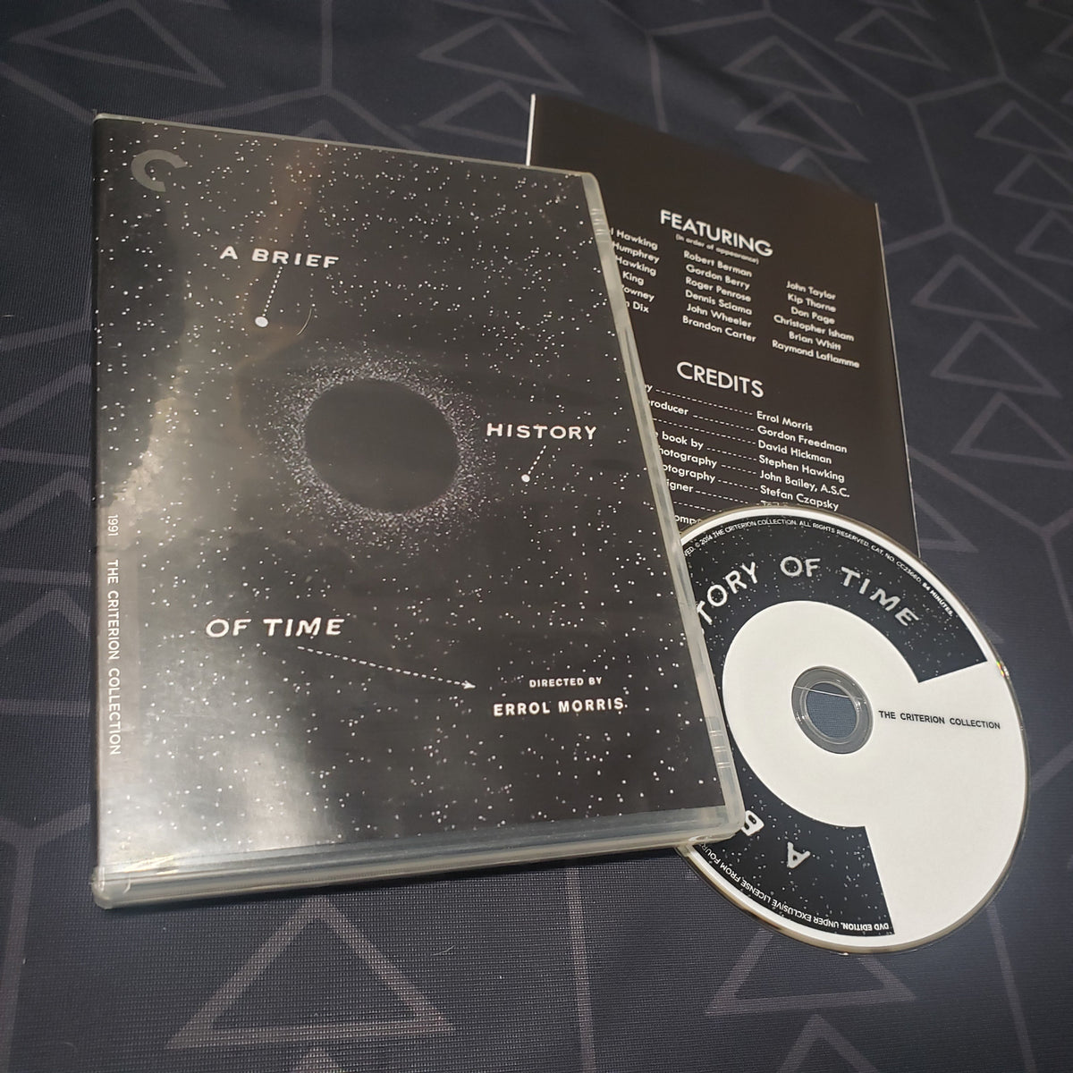 Image shows the case, insert & disc for the movie A Brief History of Time on DVD