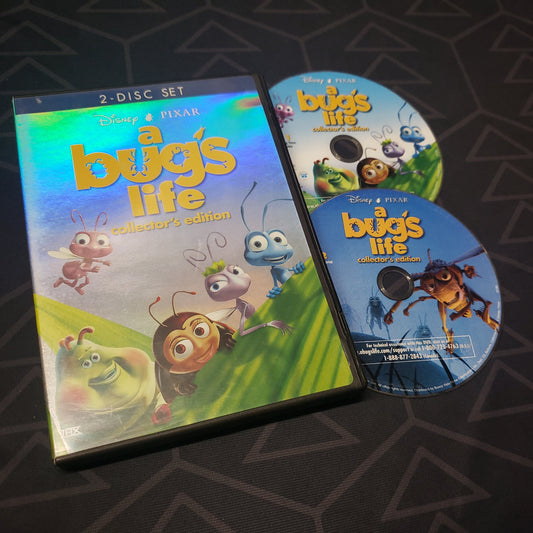 Image shows the case & two discs for the movie A Bug's Life on DVD