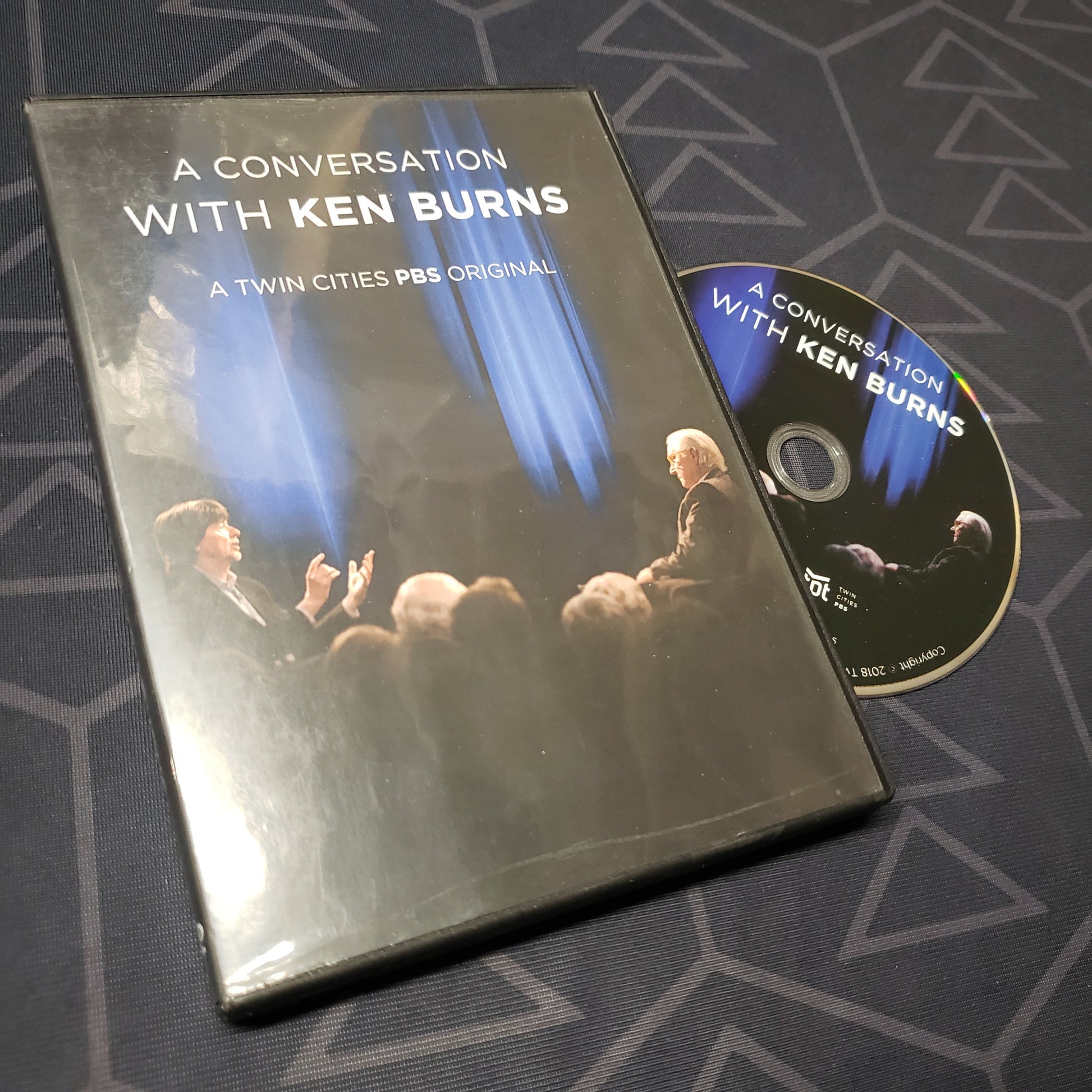 Image shows the case & disc for the interview video A Conversation with Ken Burns on DVD
