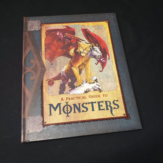 Image shows the front cover of the Practical Guide to Monsters roleplaying game book