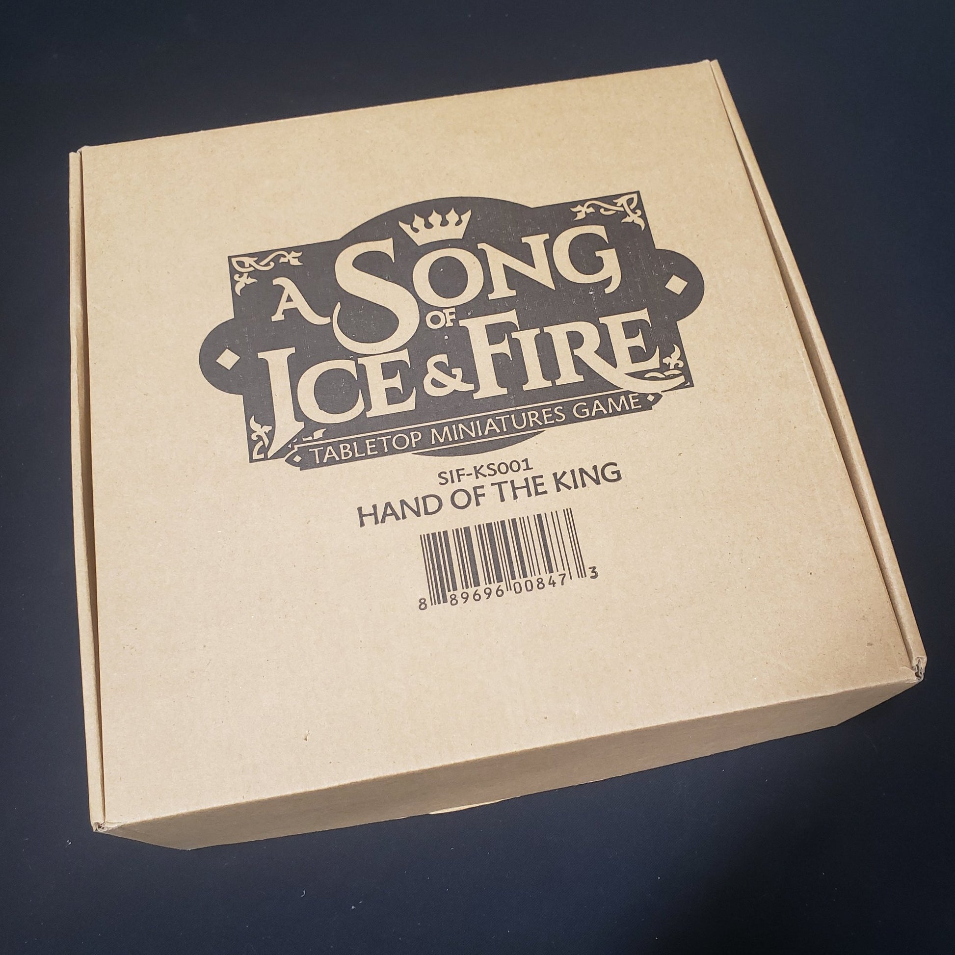 Image shows the front cover of the box for the Hand of the King expansion from the A Song of Ice & Fire Miniatures Game