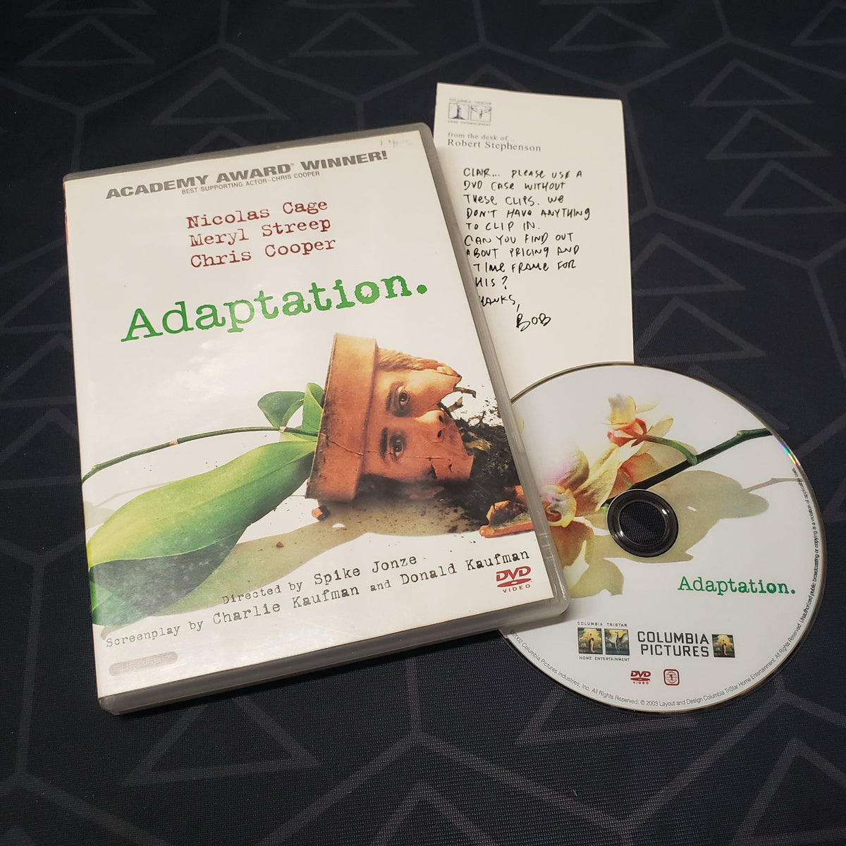 Image shows the case, insert & disc for the movie Adaptation on DVD