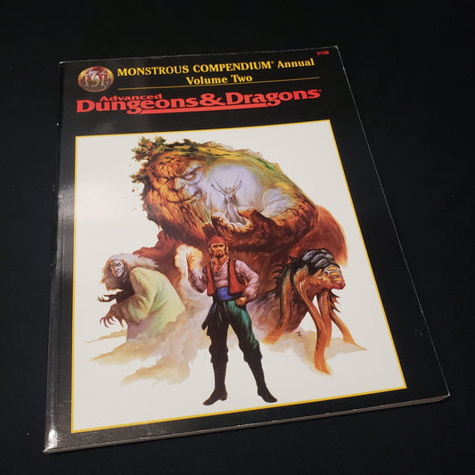 Image shows the front cover of the Monstrous Compendium Annual Vol. 2 book for the roleplaying game Advanced Dungeons & Dragons: First Edition