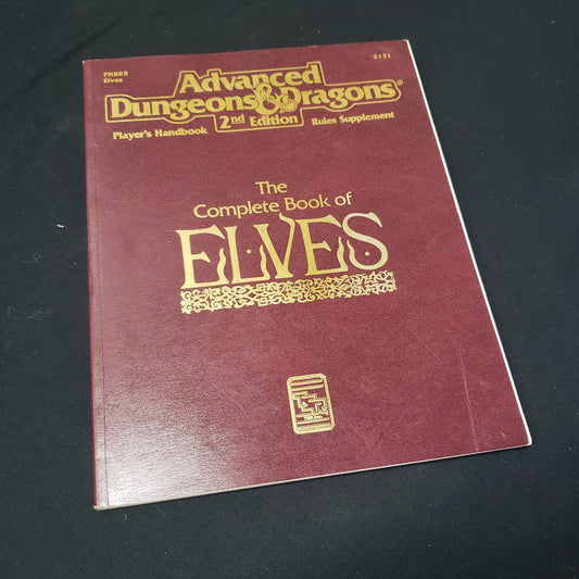 Image shows the front cover of the  Complete Book of Elves for the roleplaying game Advanced Dungeons & Dragons: Second Edition