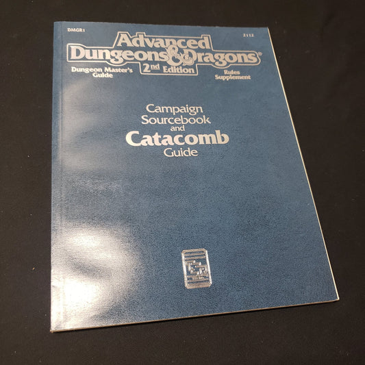 Image shows the front cover of the Campaign Sourcebook and Catacomb Guide for the roleplaying game Advanced Dungeons & Dragons: Second Edition