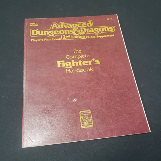 Image shows the front cover of the Complete Fighter's Handbook for the roleplaying game Advanced Dungeons & Dragons: Second Edition
