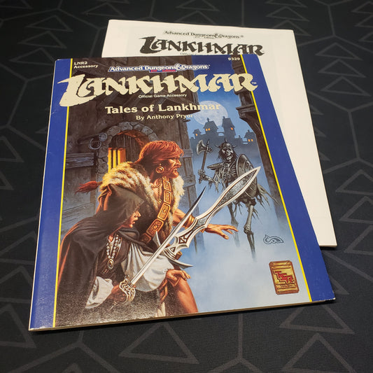 Image shows the front cover of the folio for the Tales of Lankhmar adventure module for the roleplaying game Advanced Dungeons & Dragons: Second Edition, with the booklet fanned out