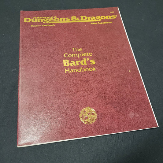 Image shows the front cover of the Complete Bard's Handbook for the roleplaying game Advanced Dungeons & Dragons: Second Edition