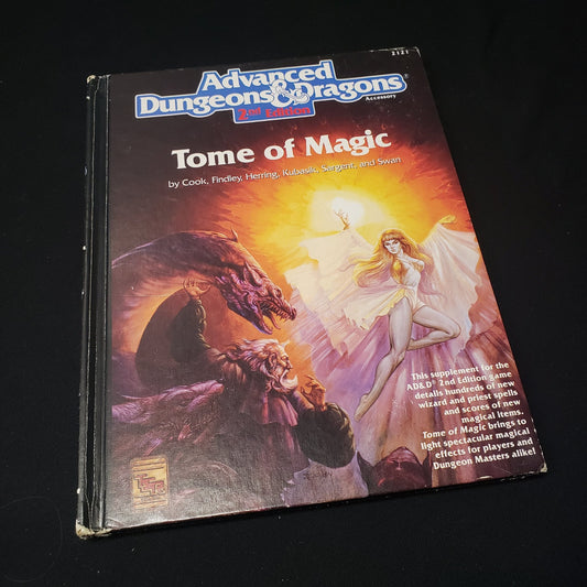Image shows the front cover of the Tome of Magic book for the roleplaying game Advanced Dungeons & Dragons: Second Edition