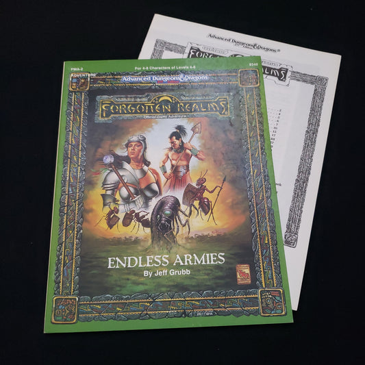 Image shows the front cover of the Endless Armies book for the Advanced Dungeons & Dragon 2E roleplaying game