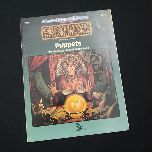 Image shows the front cover of the Puppets book for the Advanced Dungeons & Dragon 2E roleplaying game