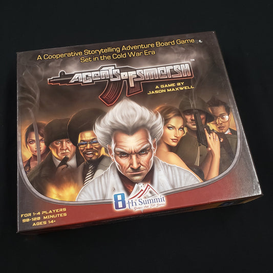 Image shows the front cover of the box of the Agents of SMERSH board game